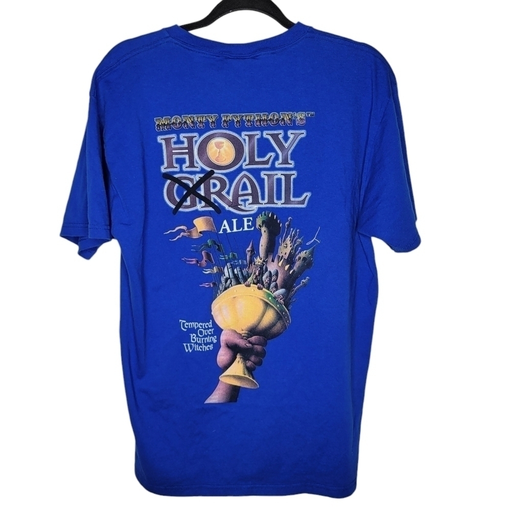 Vintage 90s Monty Python and the Holy Grail T-Shirt in Blue Size Large